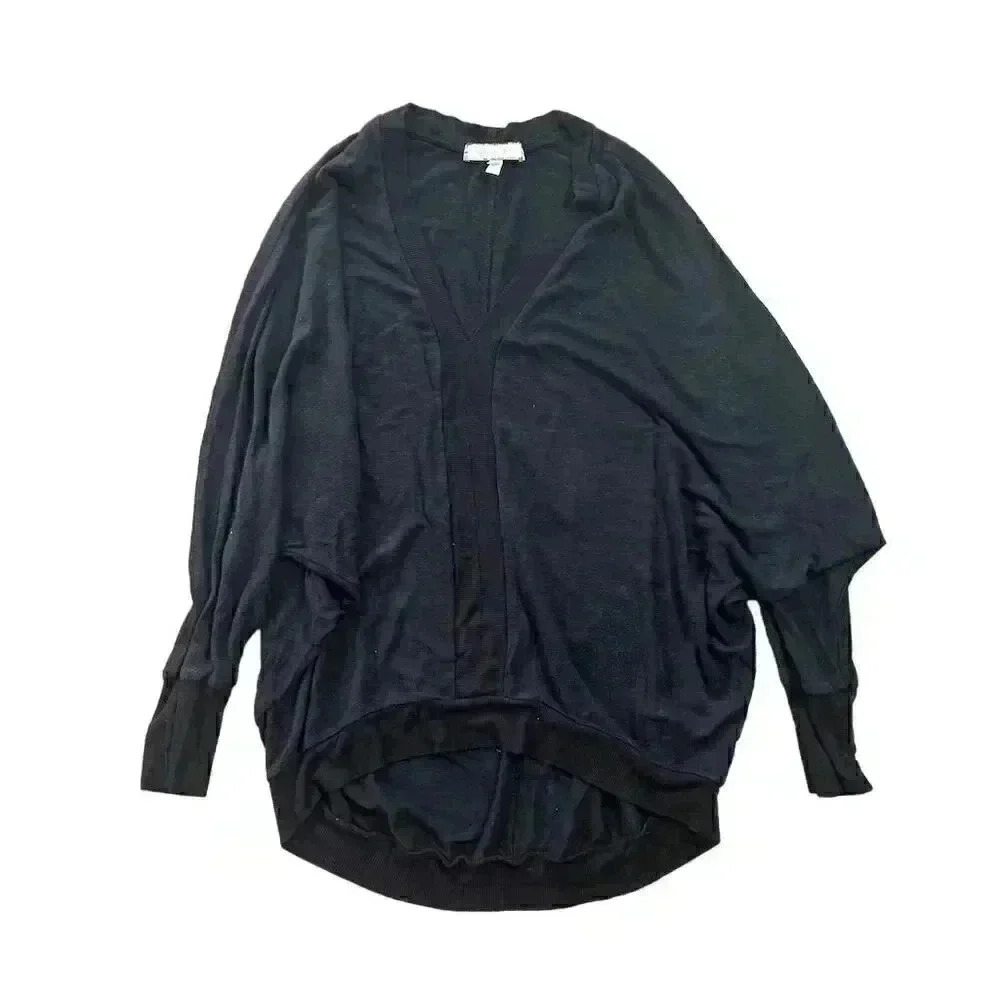 Eri Ali Women's Black V-Neck Anthropologie Sweater Size Small Dolman Sleeves